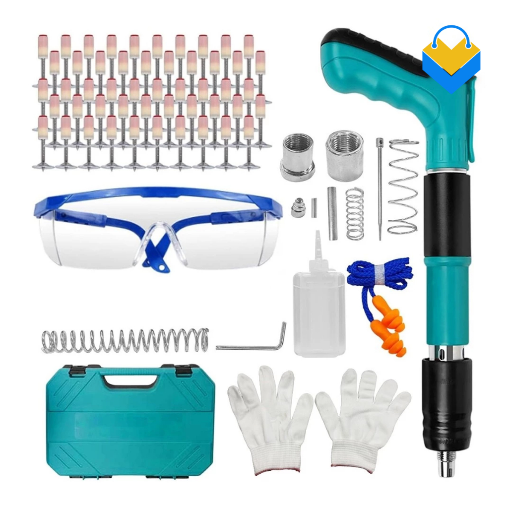Kit Fixadora Finca Pino Profissional Ação Direta 27mm Reforçada 50/100/200 Pinos