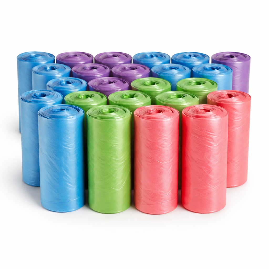 Kit 9 Rolinhos Com 135 Sacos De Lixo Coco Pet Cata Caca Fezes