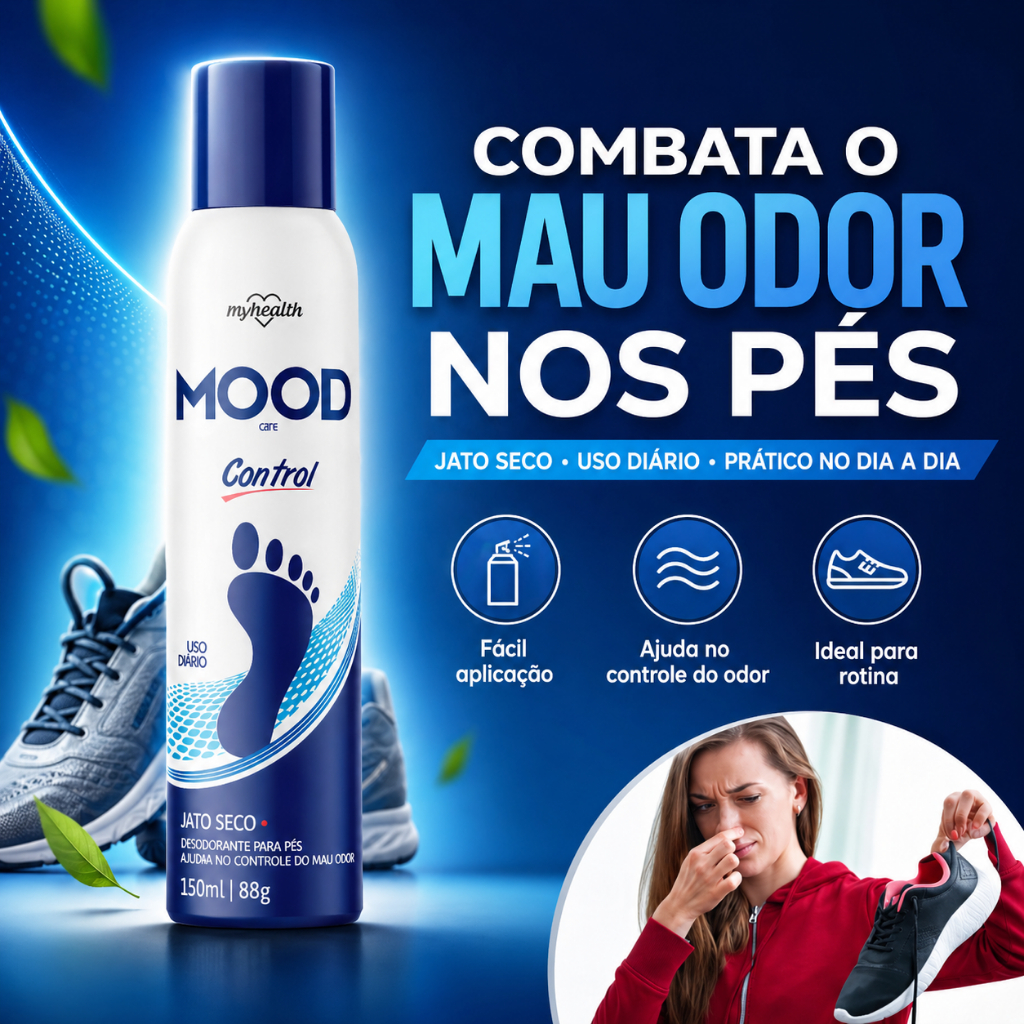 Desodorante para Pés Masculino Mood 150ml Jato Seco Antiodor Frescor Duradouro