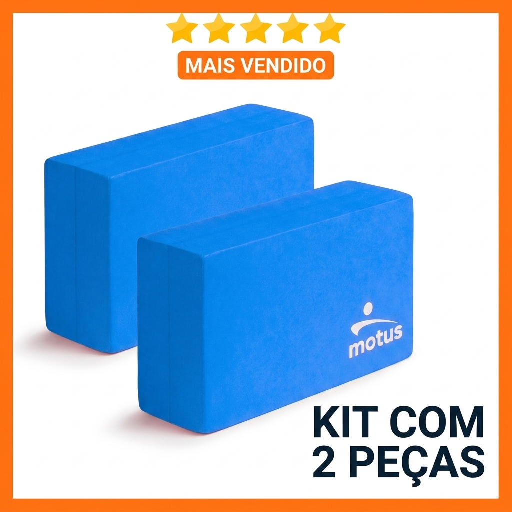 Kit 2 Bloco de yoga 23x13x7cm - Tijolinho para Ioga e pilates