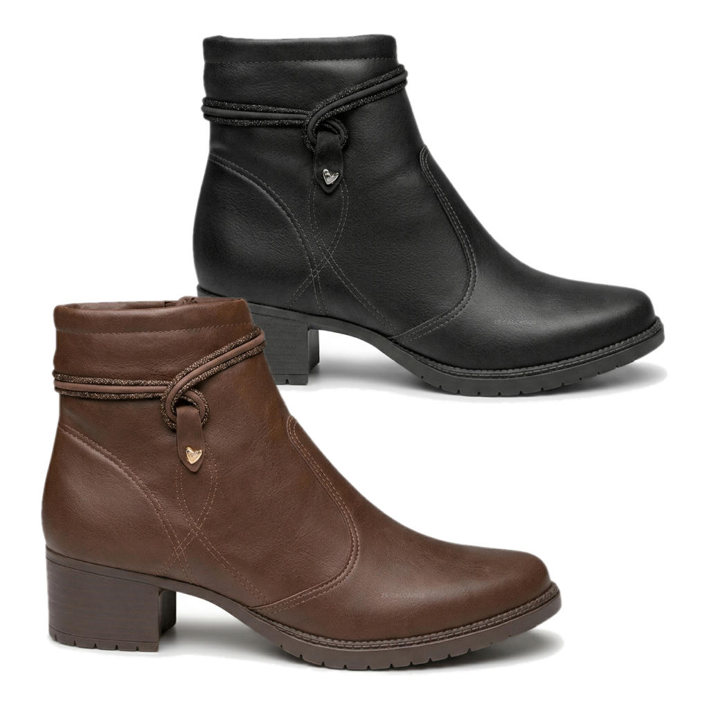 Bota Feminina Mississipi Cano Baixo Salto Médio J0781