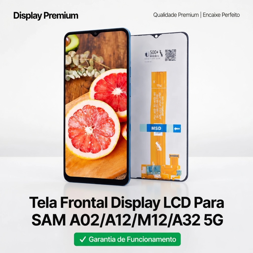 Tela Frontal Display LCD Para SAM A02/A12/M12/A32 5G Reposição Peça Completa