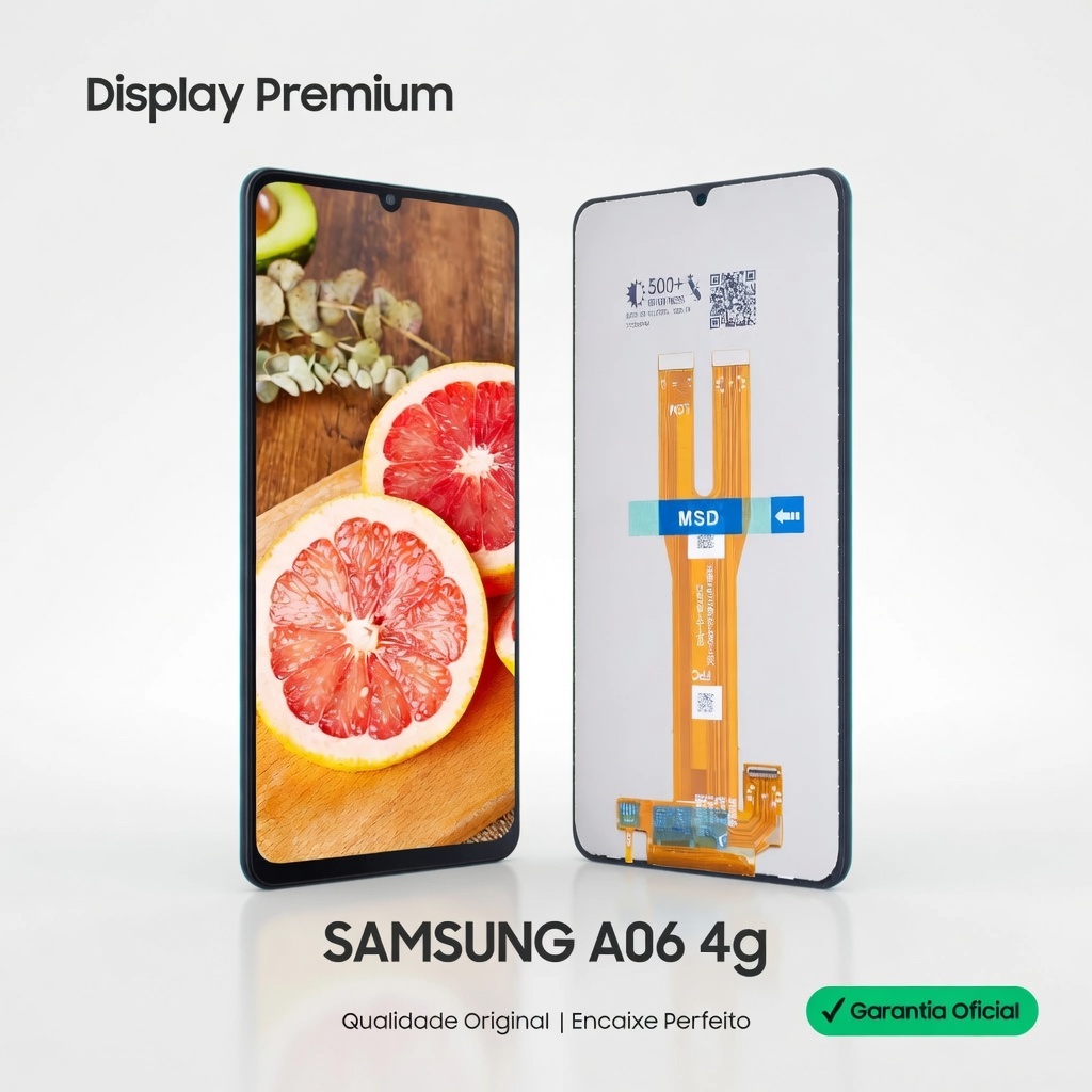 Tela Frontal Touch LCD Display  Para SAM A06 4g Sem Aro/Com Aro Peça Reposição Completa