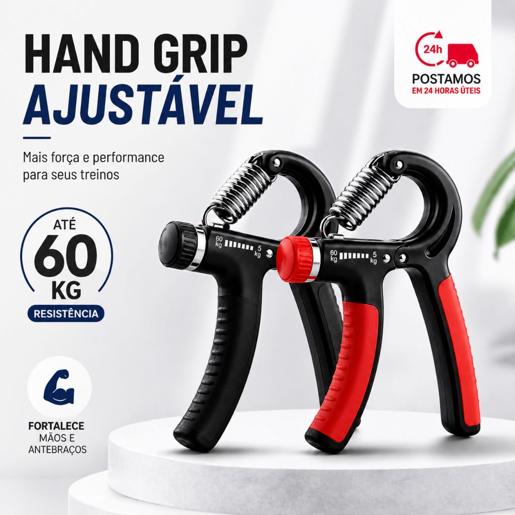 Hand Grip Ajustável 5-60KG Flexor De Punho Com Mola Ajustável Treino Mãos Antebraço