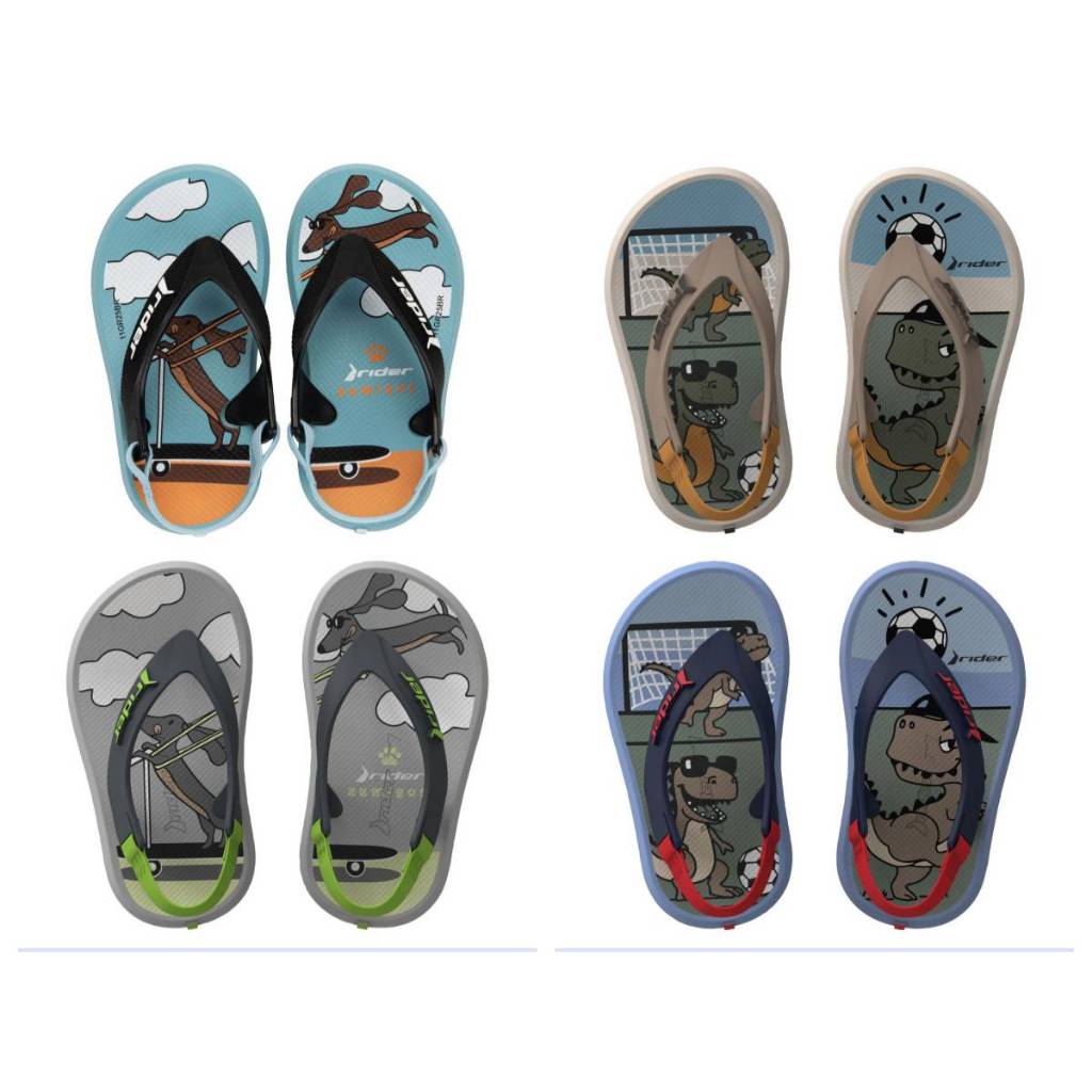 Chinelo Baby Infantil Rider Street Fun Menino/menina com Elástico Original
