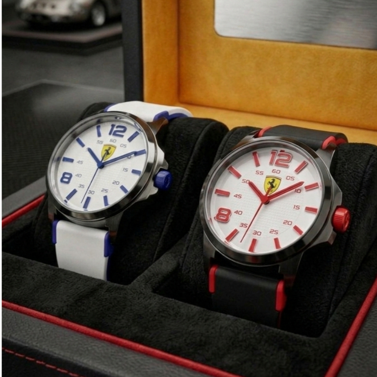 Relógio de Pulso Scuderia Sport Edição Especial Quartzo - Design Automotivo