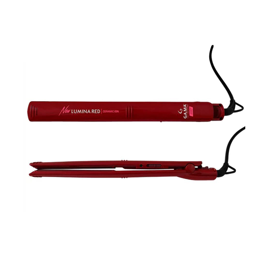 Prancha de Cabelo Ga.ma Italy Elegance New Lumina Red Ceramic Íon Bivolt
