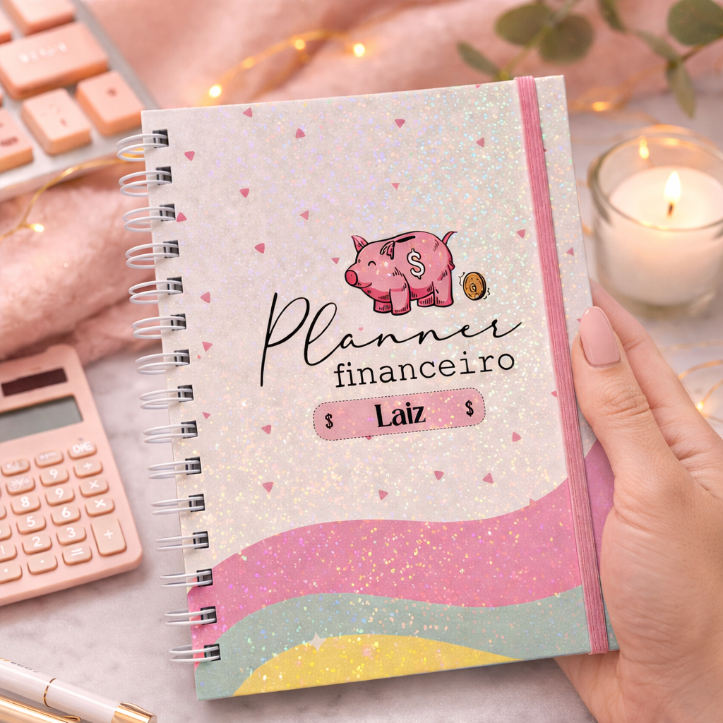 Planner Financeiro A5 Completo | Caderno Controle de Gastos Mensal e Anual | Organização Financeira