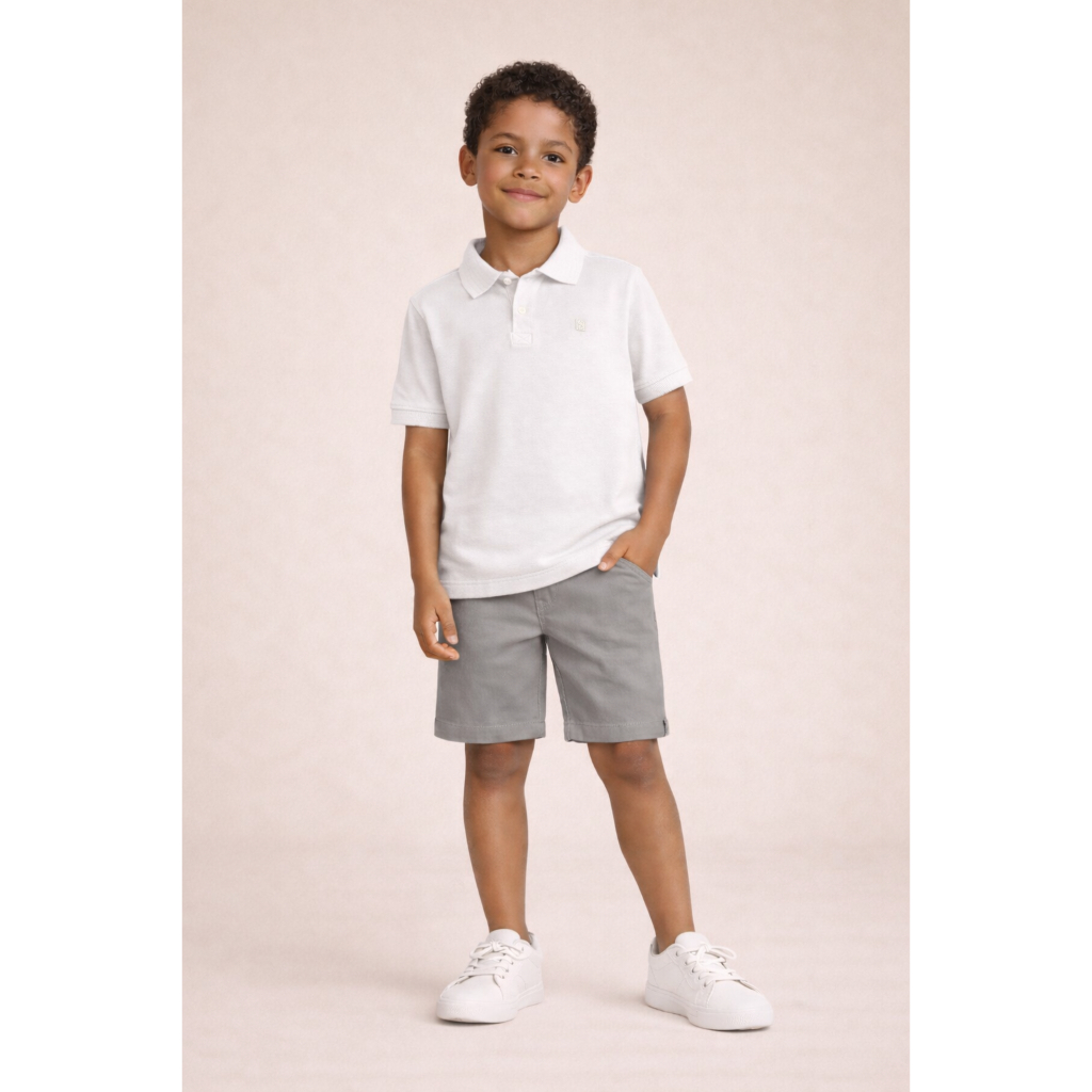 Camisa Gola Polo Infantil e Juvenil Premium Manga Curta Bebê Menino Algodão de alta Qualidade