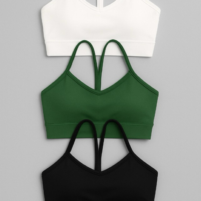 KIT TOP ALCINHA 3 PEÇAS SUPLEX COM BOJO