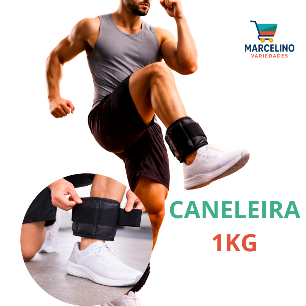 PAR Tornozeleira Caneleira 1kg Academia Fitness Treino Musculacao Ginastica