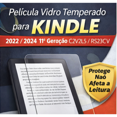 Película Vidro Kindle 2022 2024 Anti Risco Proteção Tela Alta Transparência Toque Sensível C2V2L3 RS23CV