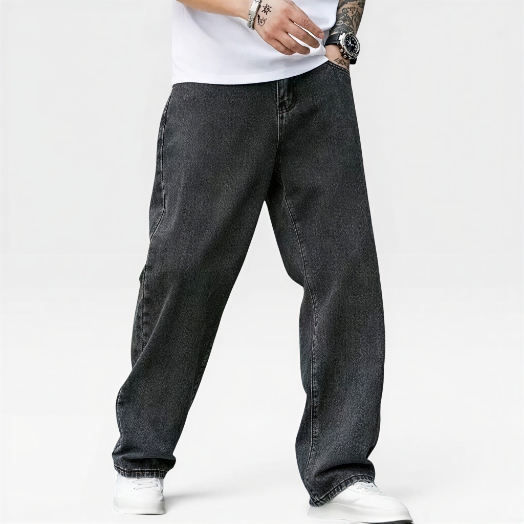 Calça Denim Baggy Masculina Balão Larga Carpenter Tecido Premium Dazzling