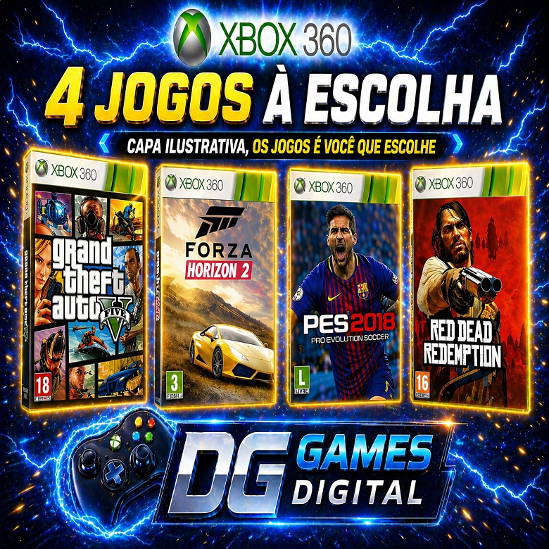 Pendrive  Desbloqueio Xbox 360 Todas Versoes + Aurora + 4 Jogos Escolha.