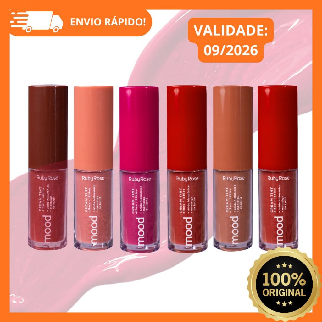 Batom Ruby Rose Sombra Blush Cream Tint Feels Mood Matte 3 Em 1