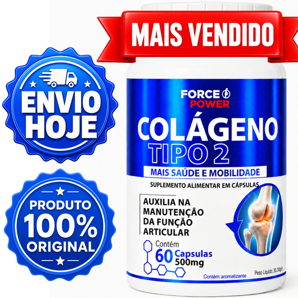 Colageno Tipo 2 Não Hidrolisado Não Desnaturado 40 mg - COLÁGENO PREMIUM TESTADO E APROVADO