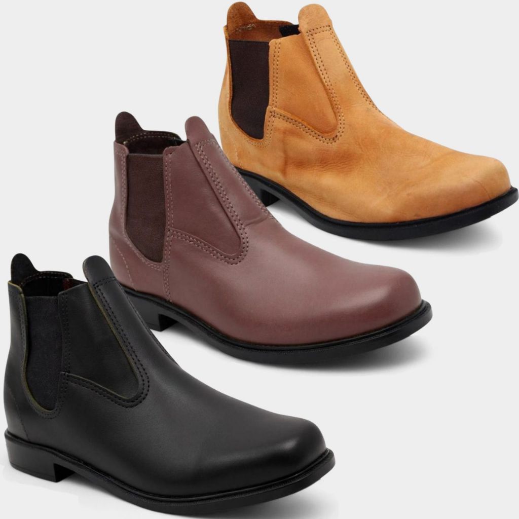 Botina Mateira Trabalho Couro Conforto Masculina