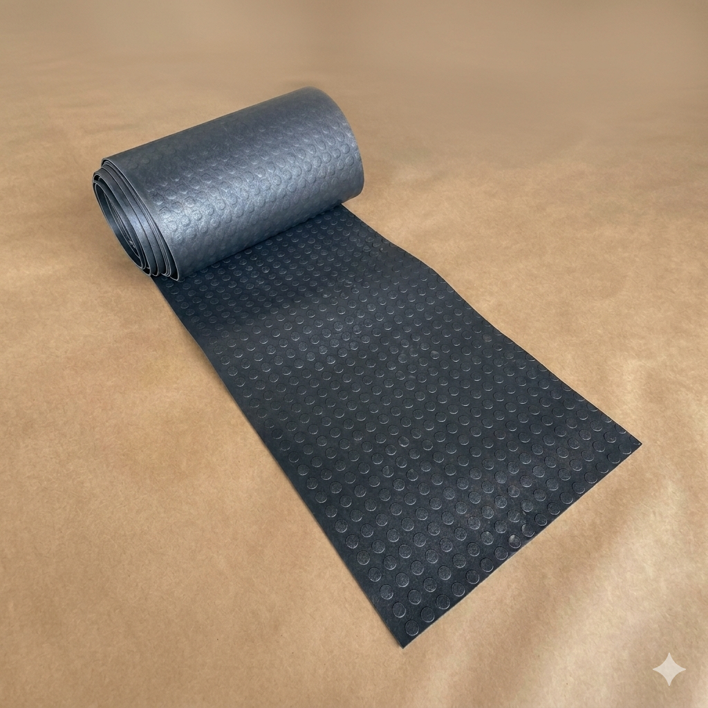 Piso Moeda Pastilhado Anti Derrapante Emborrachado 3mm de Espessura x 50cm Largura