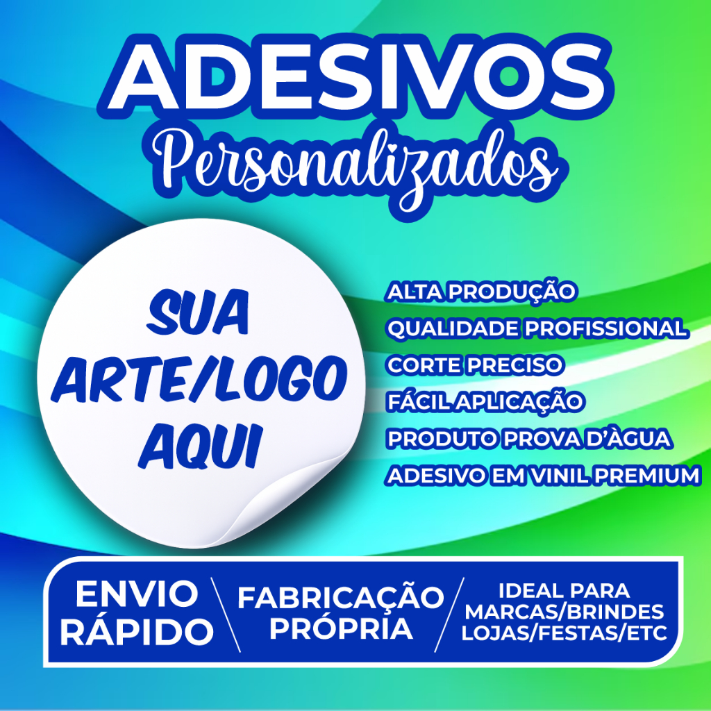 100 Adesivos Personalizados Vinil Prova D'Água Etiqueta Adesiva Personalizada