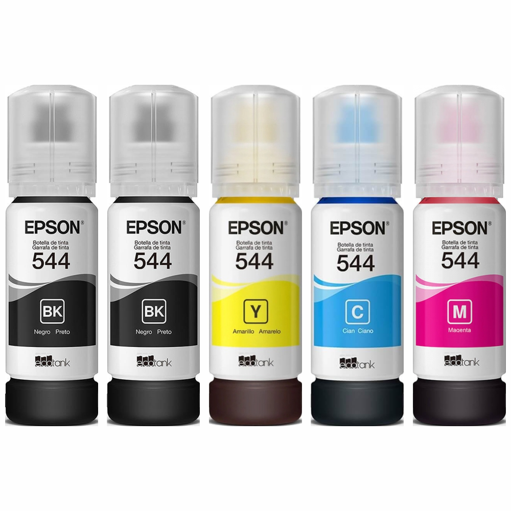 Kit 5 Tintas T5 44 5 44 Refil Impressora T544 L3110 L3150 L5190