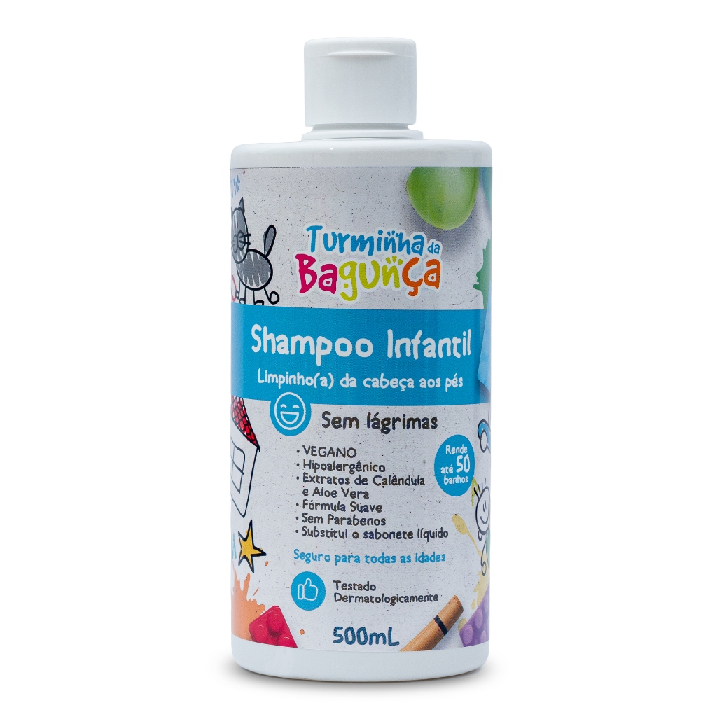 Shampoo Infantil 2 Em 1 Turminha Da Bagunça 500ml Sem Lágrimas