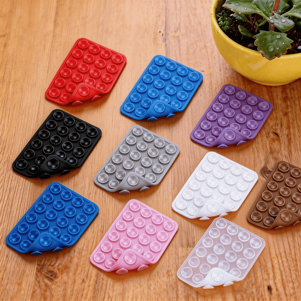 Suporte de Silicone com Ventosas Dupla Face Reutilizável para Celular (Alta Fixação e Praticidade)