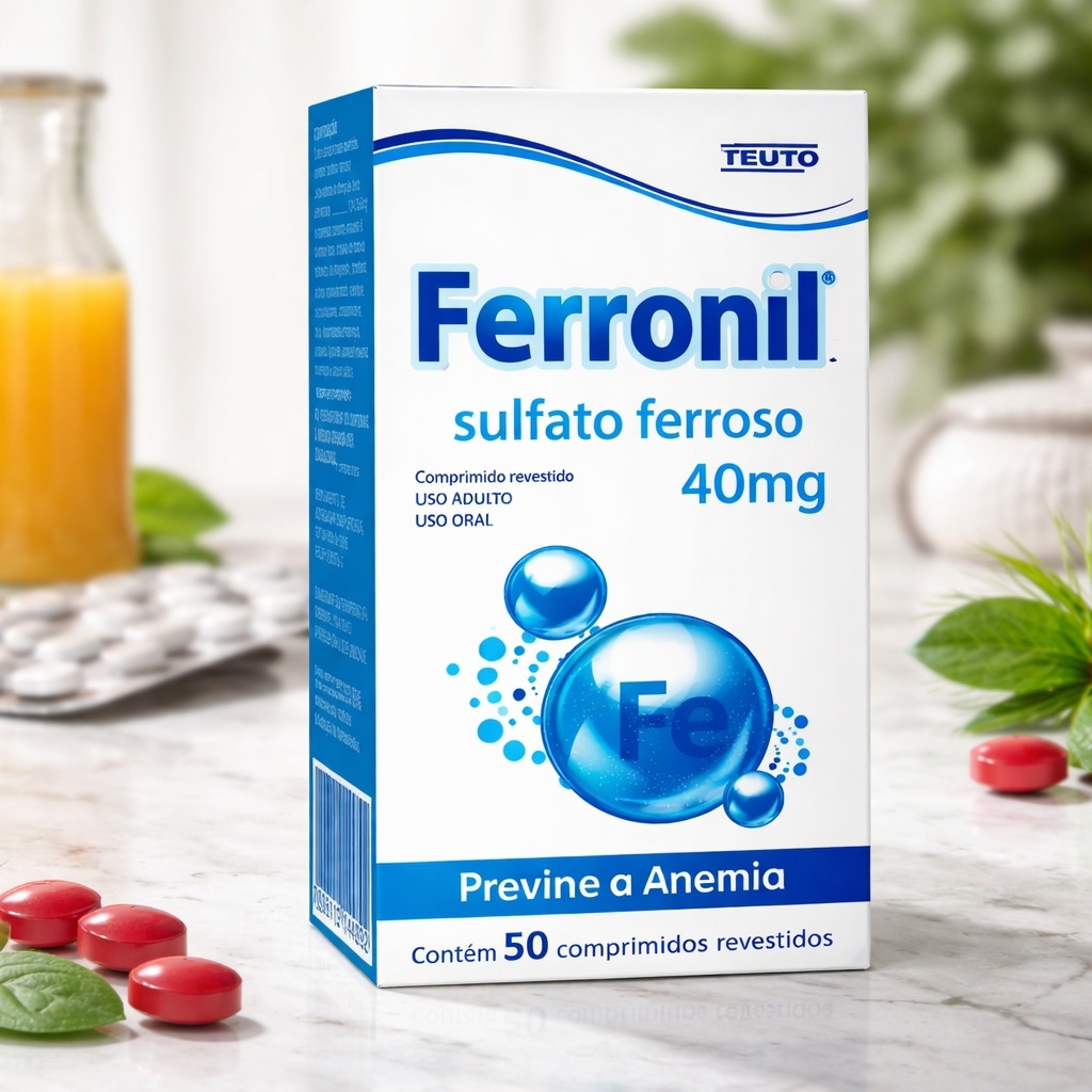 Suplemento Sulfato Ferroso Ferronil 40mg 50 Comprimidos