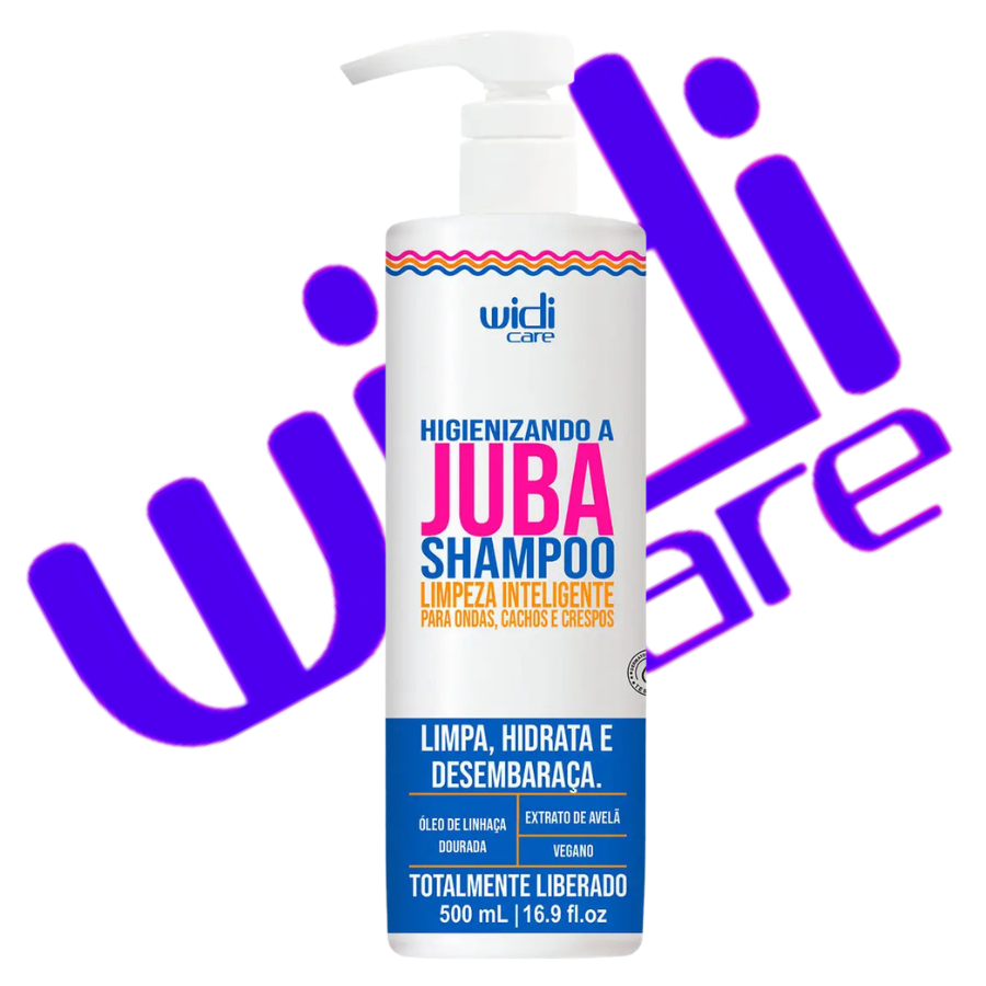 Shampoo Higienizando a Juba 500ml Widi Care: Limpeza Nutritiva para Cachos, Crespos e Ondulados