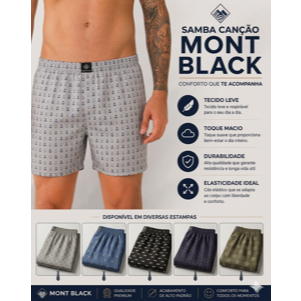 Kit 3 Samba Canção Masculina Tecido Leve Elástico Cintura