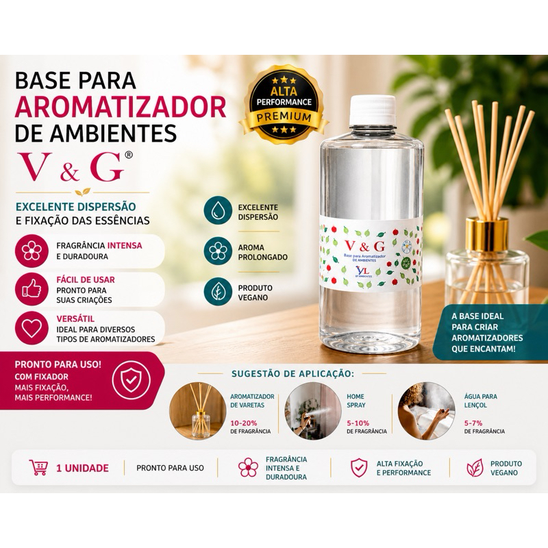 Base Pronta para Aromatizante, Home Spray, Água De Lençol 1 litro