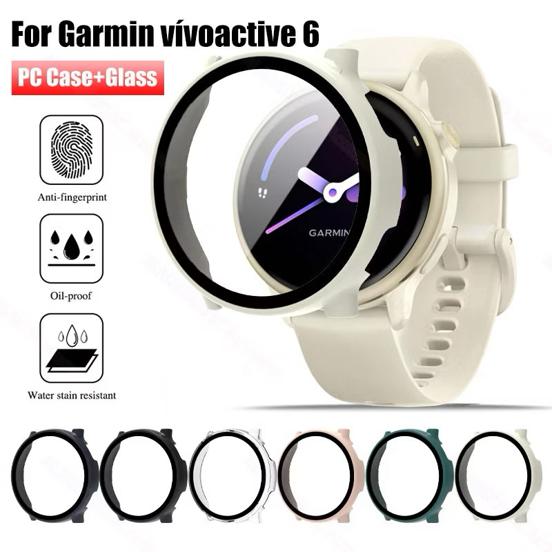 ATALHOBR Garmin vivoactive 6 Case PC Capa Completa + Vidro Temperado Duro De Smartwatch Relógio Inteligente