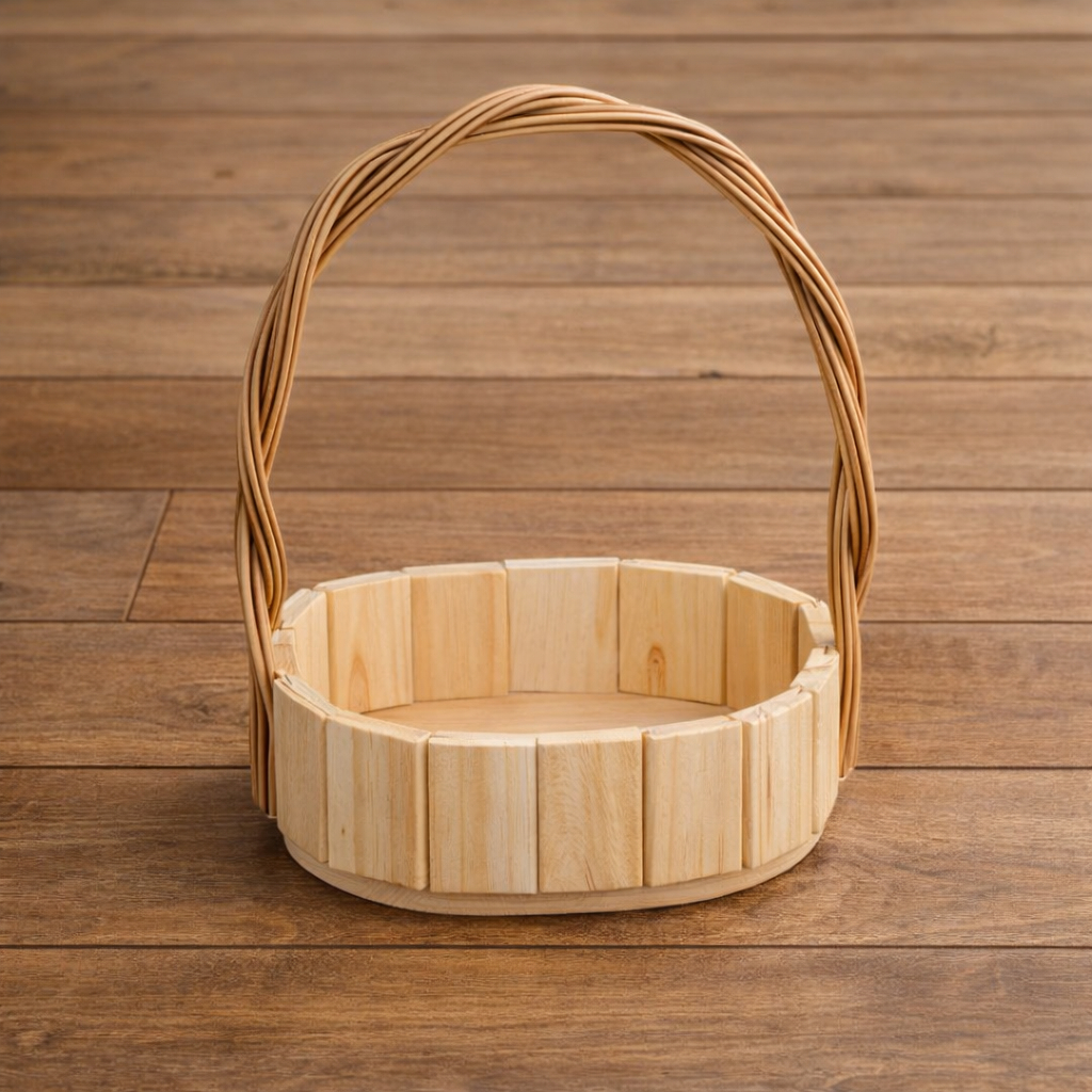 Kit 5/10 Cestos Oval 16cm Fraldeira Alça dupla Decoração Dias da Mães Presente