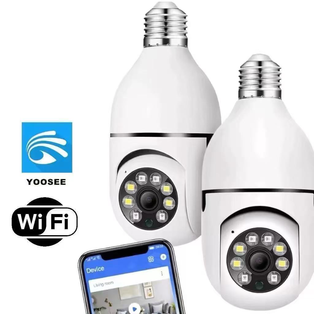 Câmera Segurança Prova D'água Infravermelho Lâmpada Externa 360 Sem Fio Wifi 2.4G G4