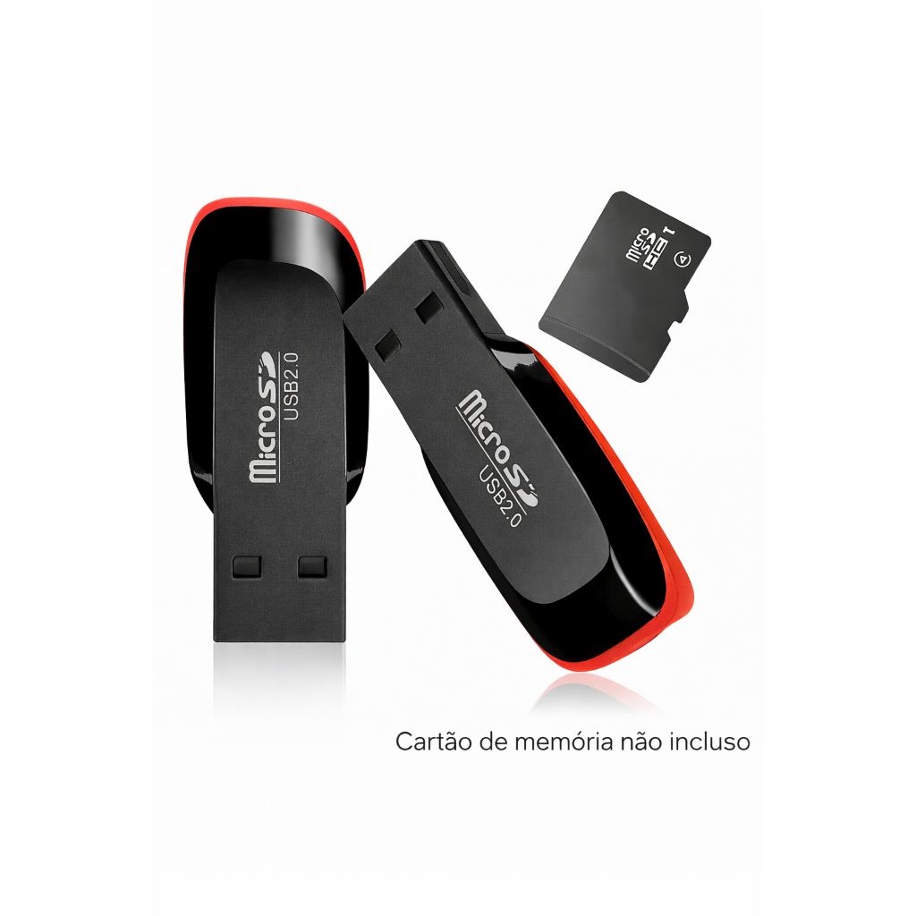 Adaptador USB Leitor Cartão Micro SD M2 Para Notebook PC Plug Play