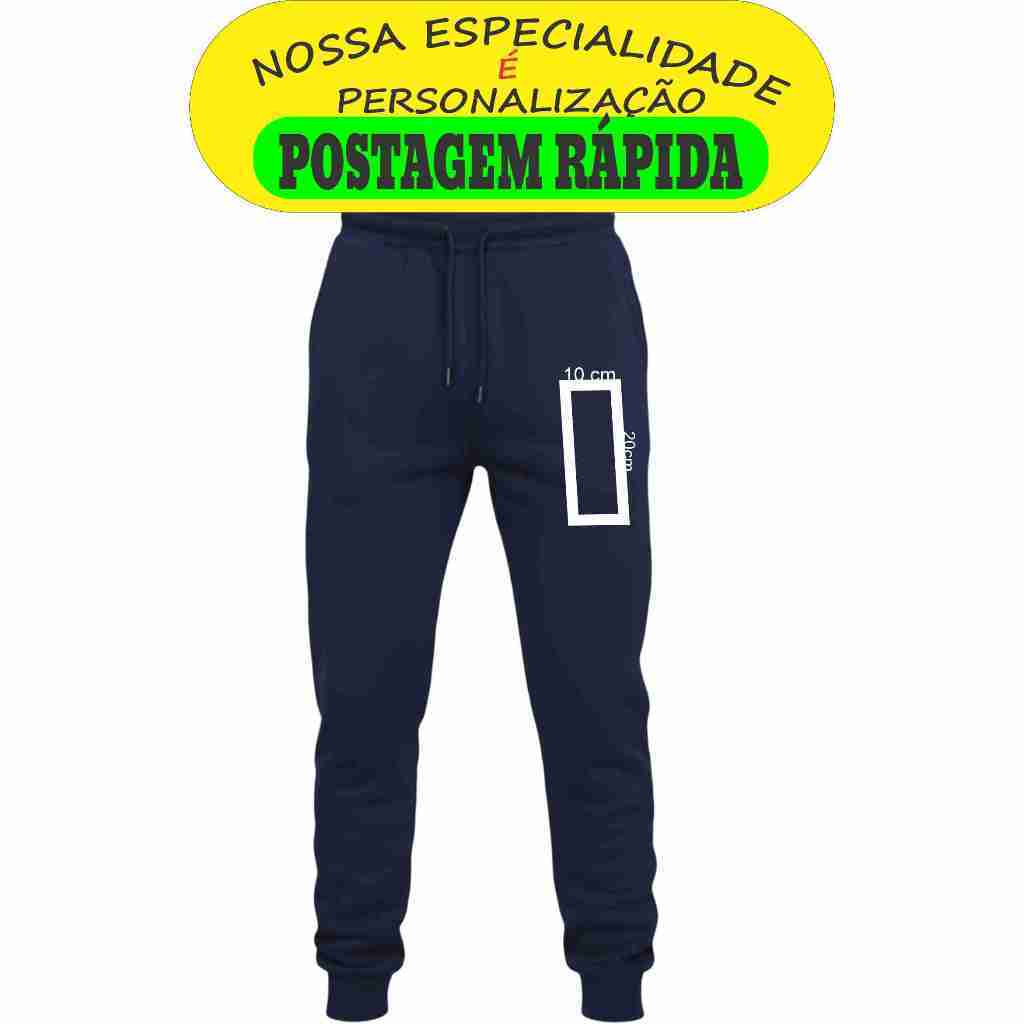Calça de Moletom Estampa  Personalizada  Varias Cores Unissex