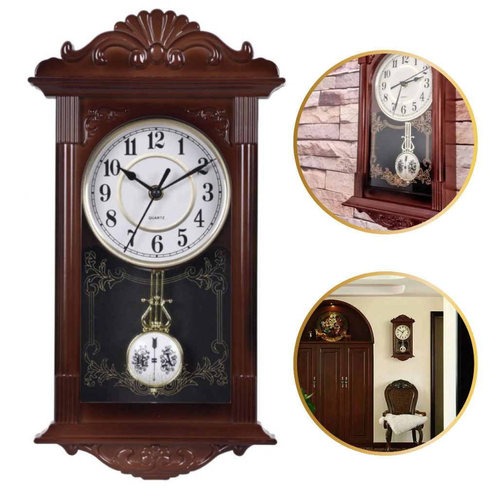 Relógio De Parede Com Pêndulo Modelo Antigo Vintage Retrô YN CLOCK