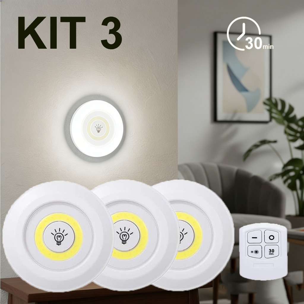Lâmpada Luz Noturna Com Sensor LED COB Carregamento Bateria Com Controle Remoto