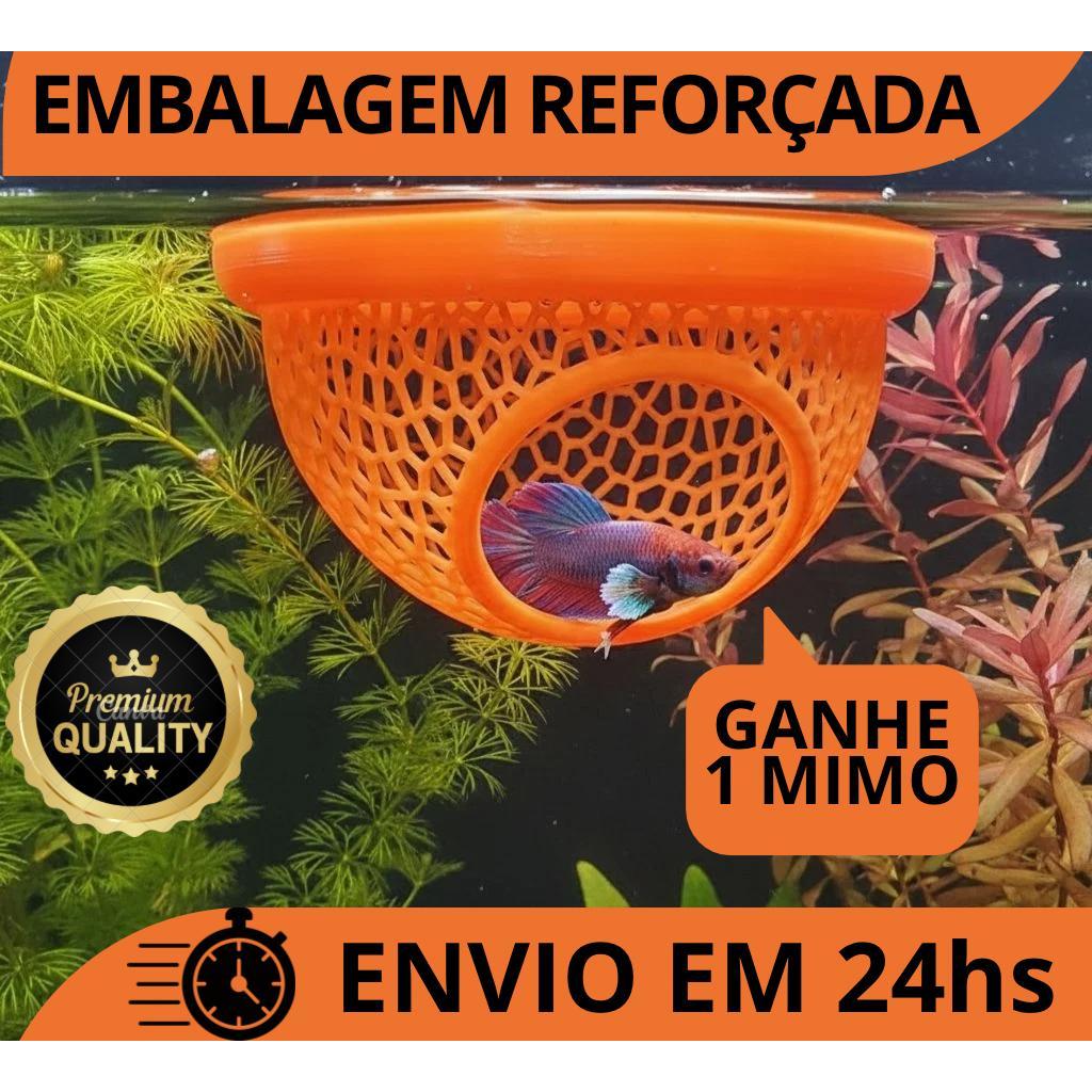 Esconderijo Flutuante para Peixes Betta Toca para Aquário Cama betta Folha Descanso Aquarismo Decoração
