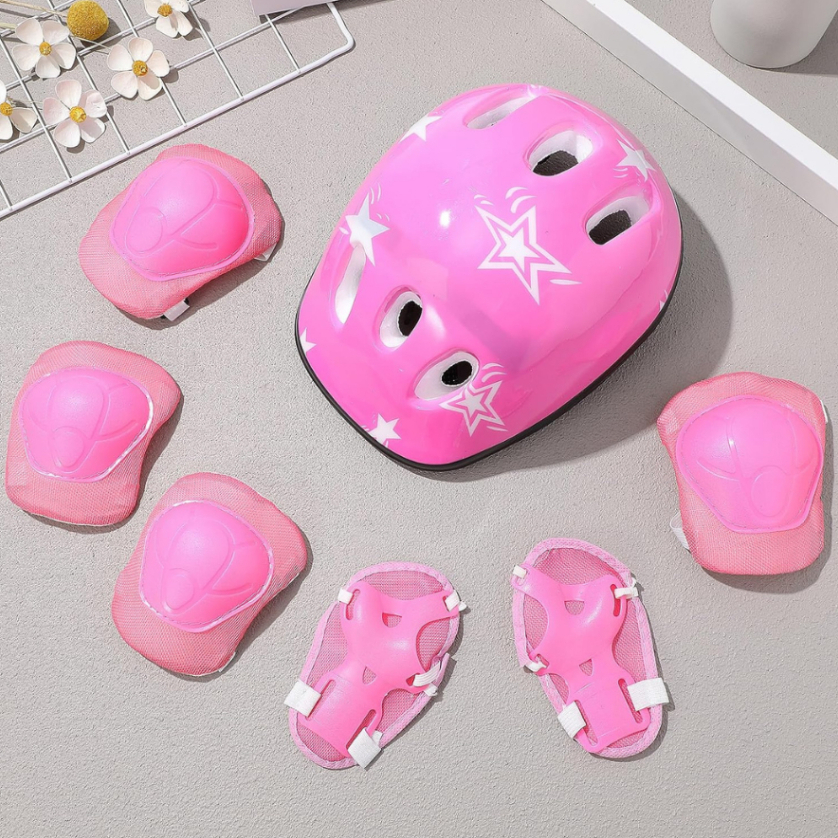 Capacete Cotoveleira Joelheira Infantil SEGURANÇA Bike Skate Patinete Kit Proteção Crianças