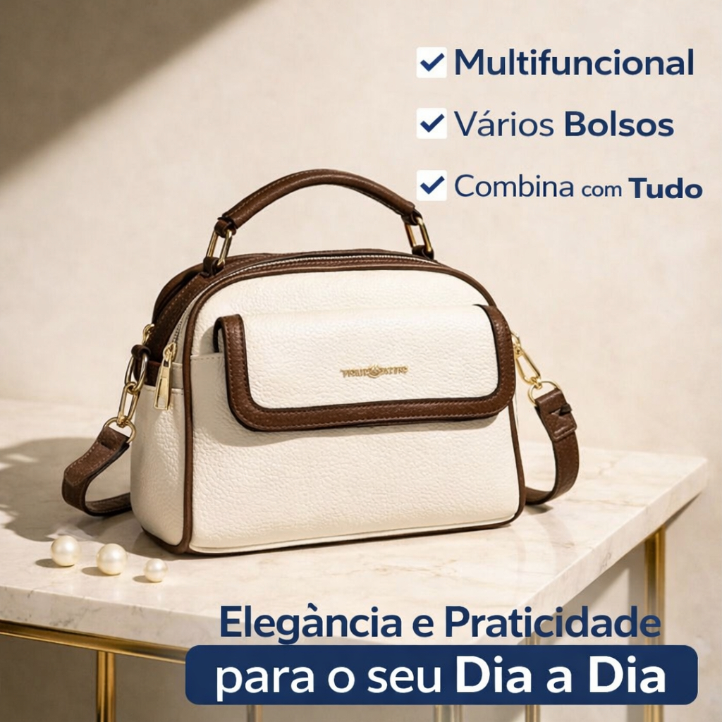 Bolsa Grande De Ombro Transversal Com Alça Lateral Feminina De Couro PU TM9090 VT