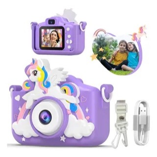 Mini Câmera Infantil Mini Recarregável Com Capa HD Video Jogos Fotos e filmagem de filmes Real Pho