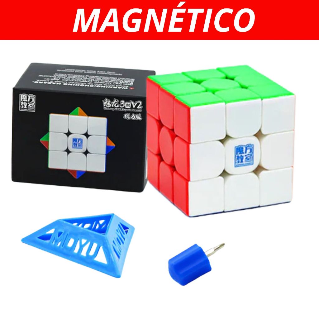 Cubo Mágico Magnético 3x3x3 Moyu Meilong 3M V2 Speed Cube