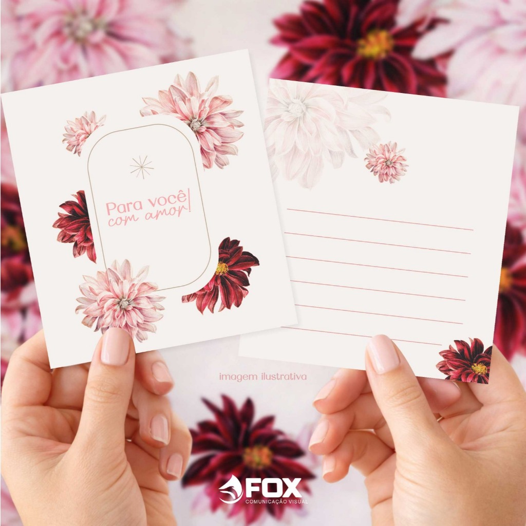 Cartão para Presente 9x10cm Papel C2S 300g com Verniz Frente