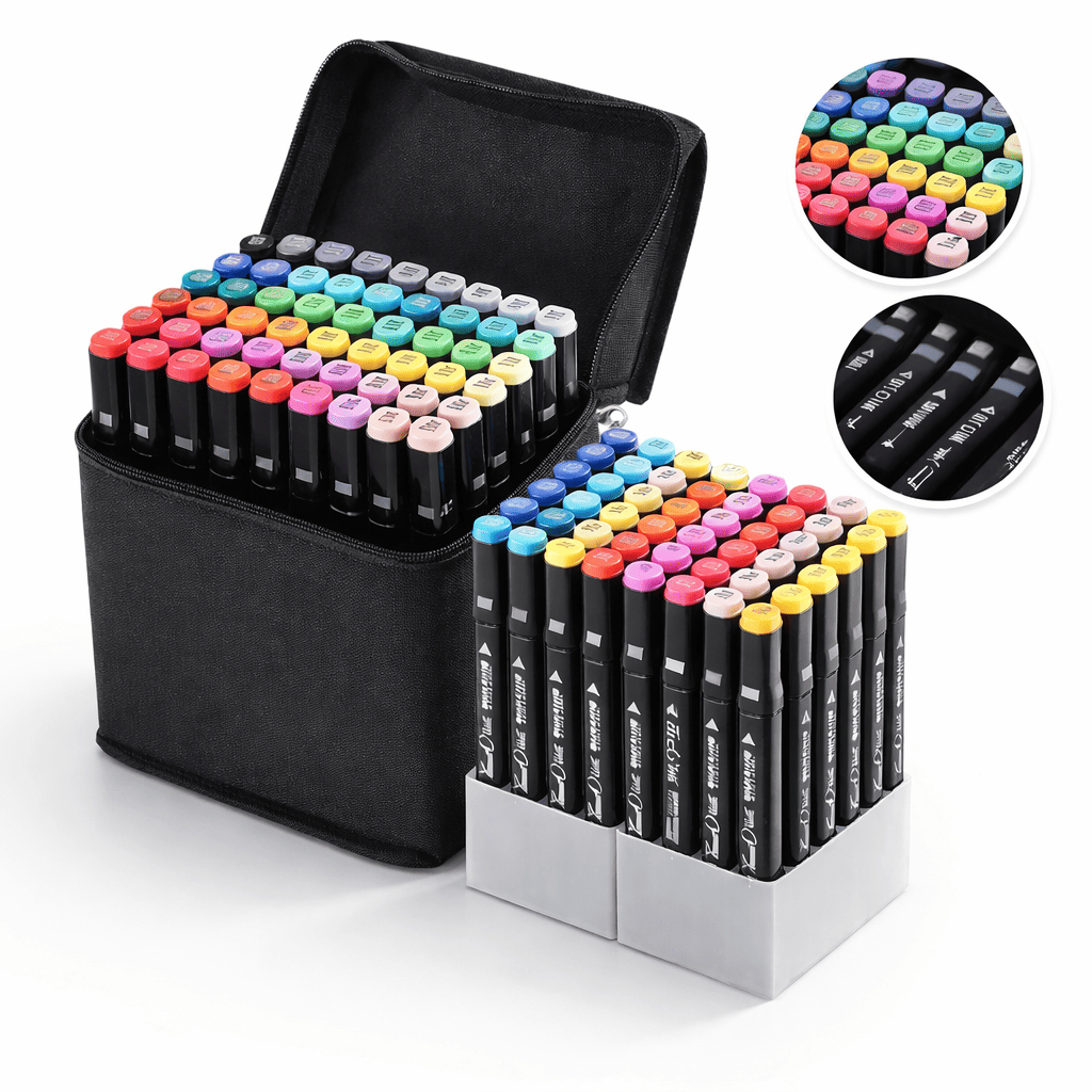 Kit 24/48/60 Canetinhas Touch com Ponta Dupla