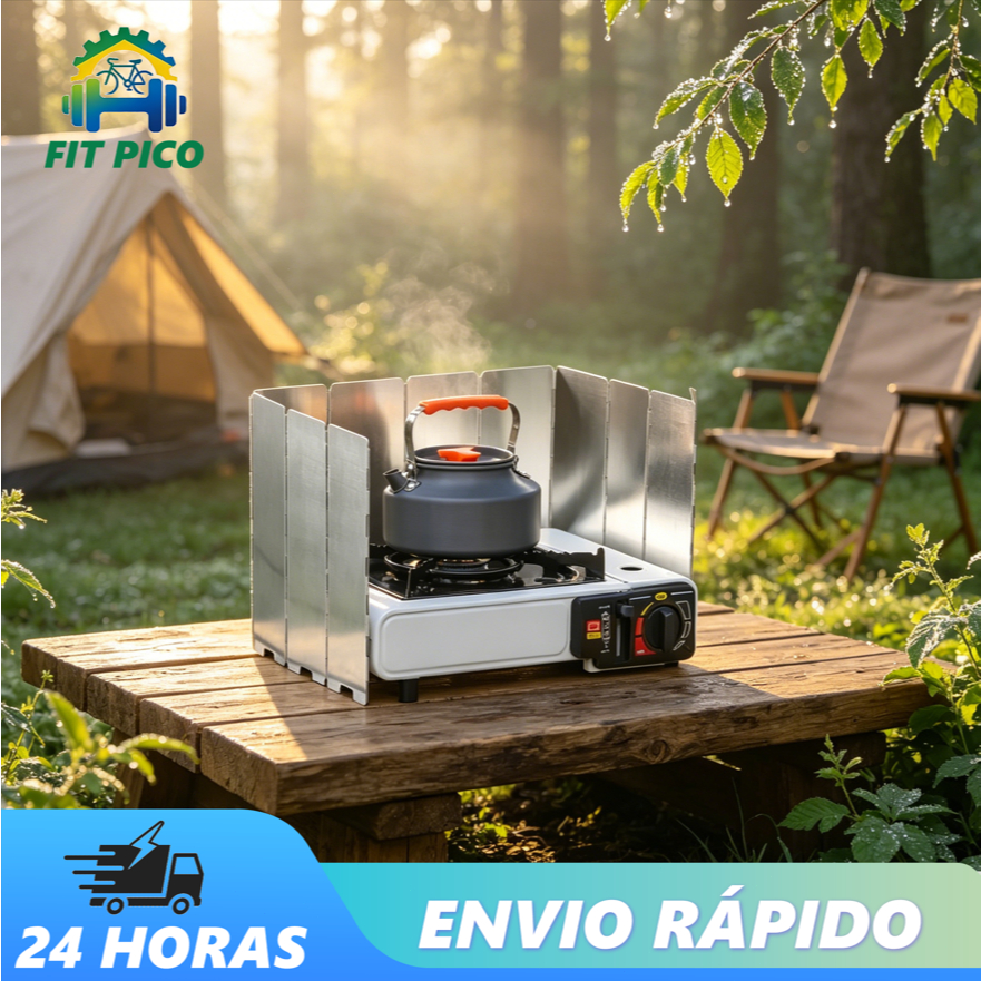 Protetor De Vento Para Fogareiro Wind Shield Camping  Leve, Dobrável e Resistente