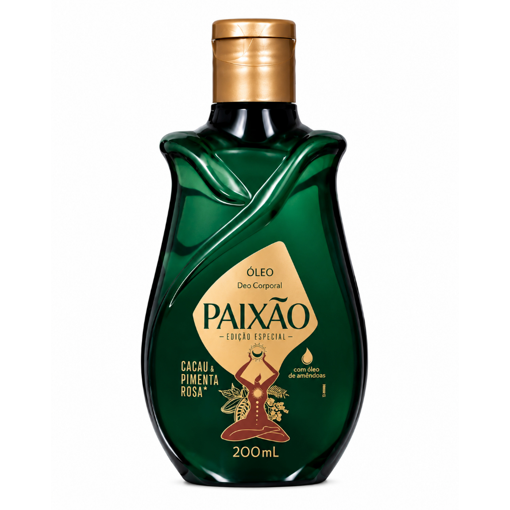 Óleo Corporal Paixão Cacau e Pimenta Rosa com Ação Desodorante 200ml