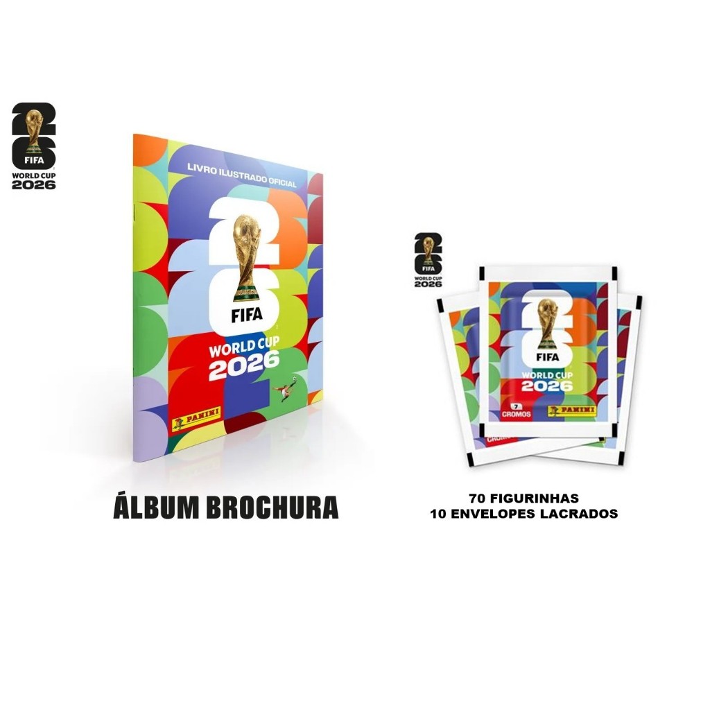 Álbum Brochura + 70 Figurinhas da Copa do Mundo Produto Oficial World Cup 2026 Fifa Pronta Entrega
