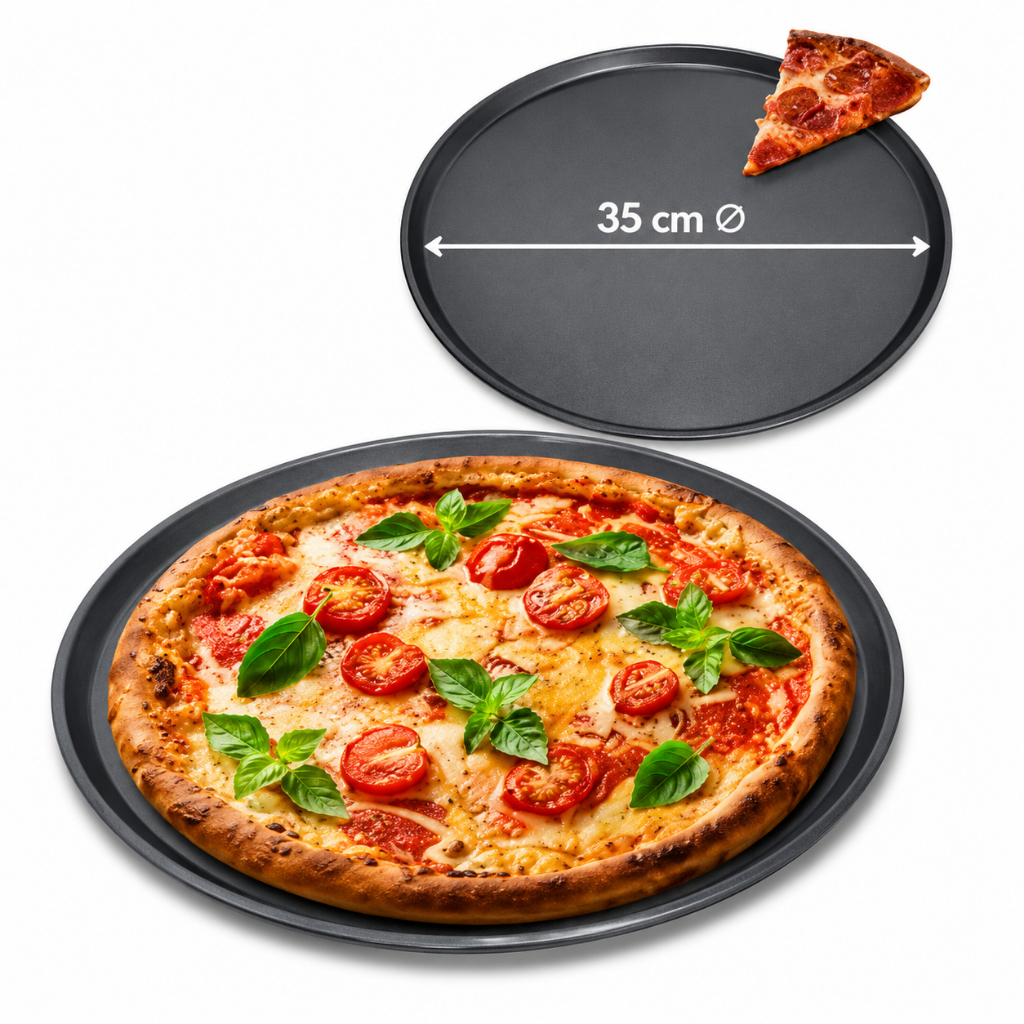 Forma De Pizza Assadeira Antiaderente Bandeja 1 ou 2 unidades
