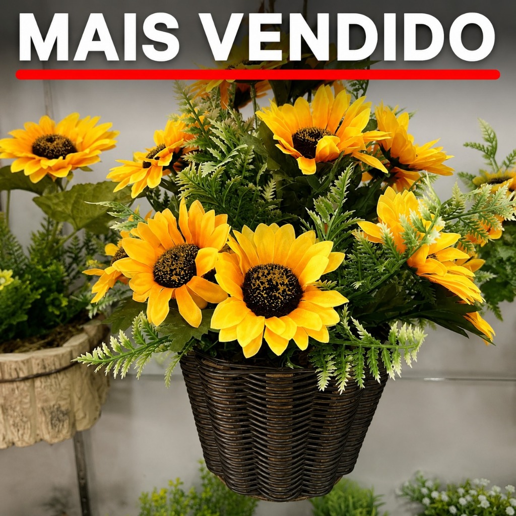 Buquê Flores Girassóis, Flores Artificiais Grande Folhagem Decoração