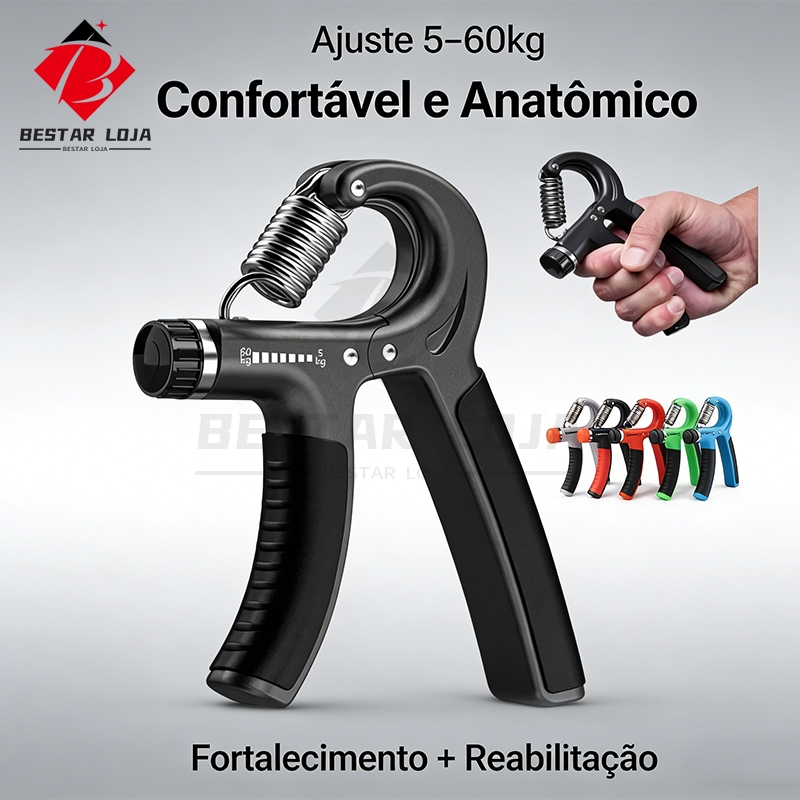 BESTAR LOJA Hand Grip Flexor De Punho Com Mola Ajustável Antebraço Mãos